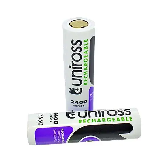 Pile Rechargeable UNIROSS Li-Ion 3.6V 2500mAh 18650 FT BULK UM18650FT25B