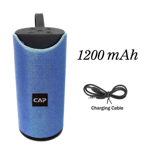 Haut-parleur Baffle portable sans-fil Bluetooth AUX Micro SD USB TG113 - Bleu