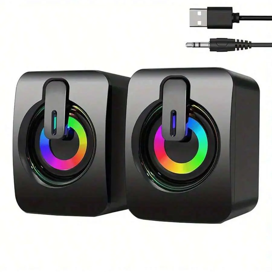 Haut-parleurs d'ordinateur PC A2 RGB USB 2.0 AUX