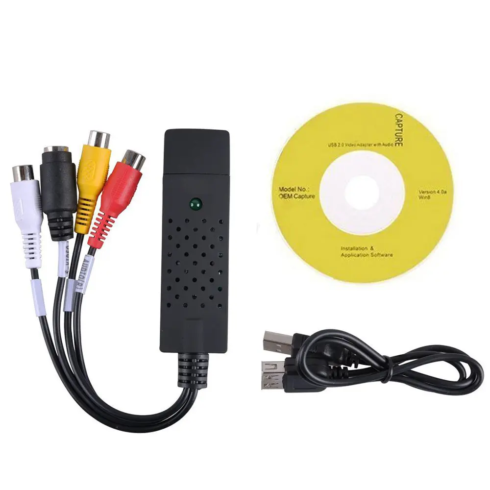 Adaptateur convertisseur USB 2.0 Pro Easycap pour vidéo TV DVD VHS pour PC, caméra de vidéo surveillance