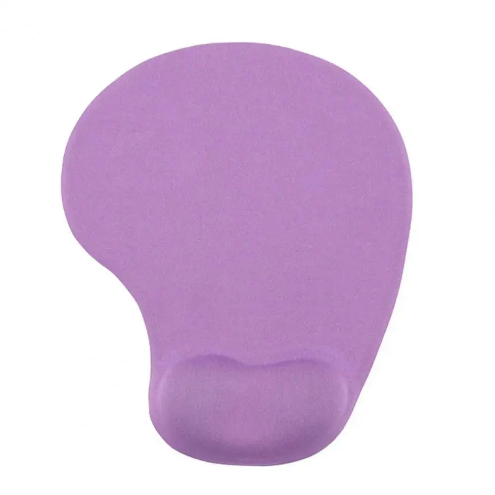 Tapis de souris antidérapant ergonomique avec repose poignet en gel réduit la Fatigue des mains 23 x 19cm - Violet