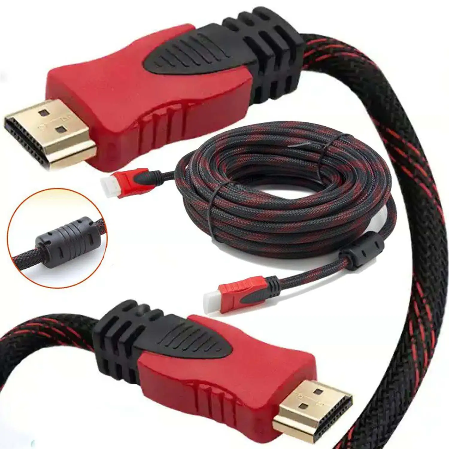 Câble HDMI en nylon tressé V1.4 Full HD 1080P 3D 1.5m 3m 5m