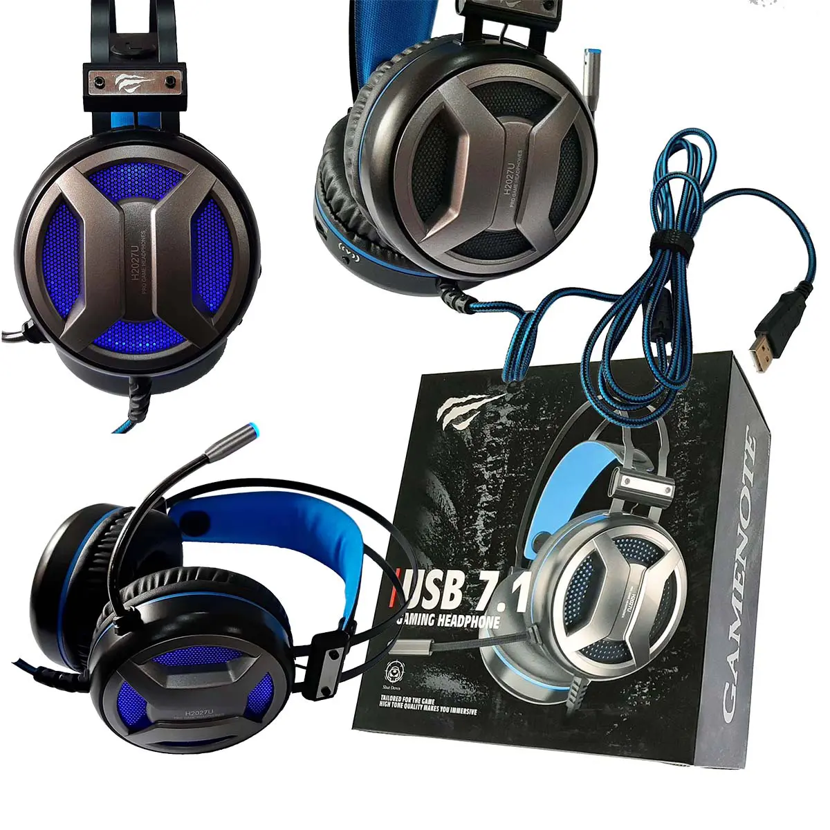HAVIT H2027U Casque Gaming GAMENOTE USB 7.1 avec Vibration et Microphone