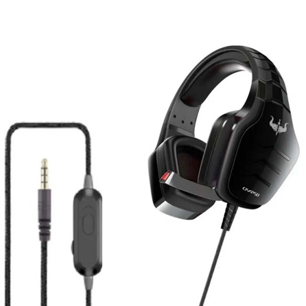 Casque Gaming Ovleng OV-P50 LED avec Microphone stéréo pour PC portable PS4 Smartphone Jack 3.5mm - Noir