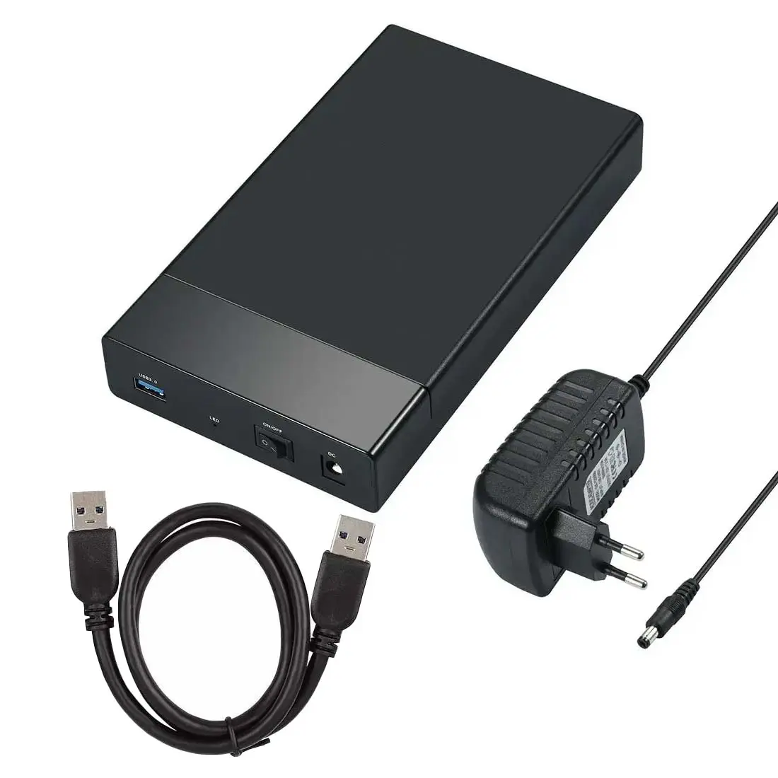 Rack pour disque dur externe HDD 2 en 1 3.5 pouces et 2.5 pouces SATA USB 2.0 avec Alimentation