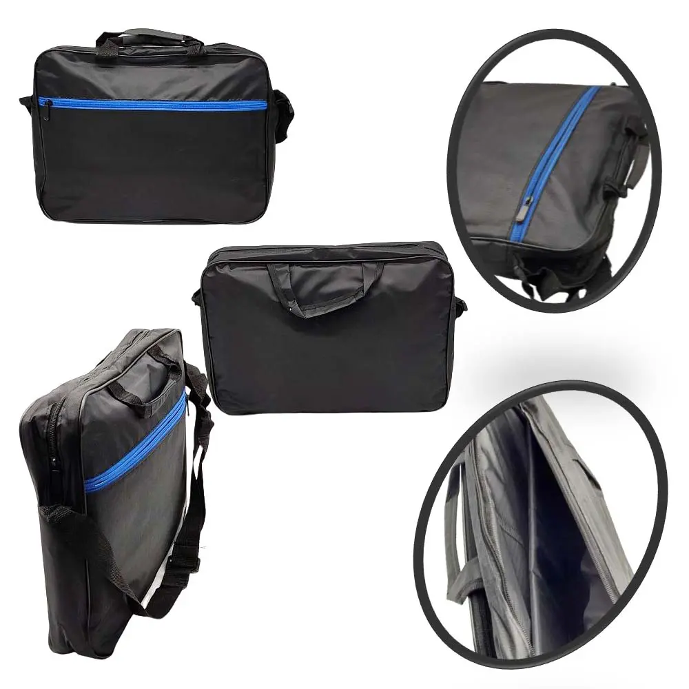 Cartable Saccoche pour ordinateur portable LAPTOP Simple 15.6 pouces 33cm x 43cm - ligne bleu