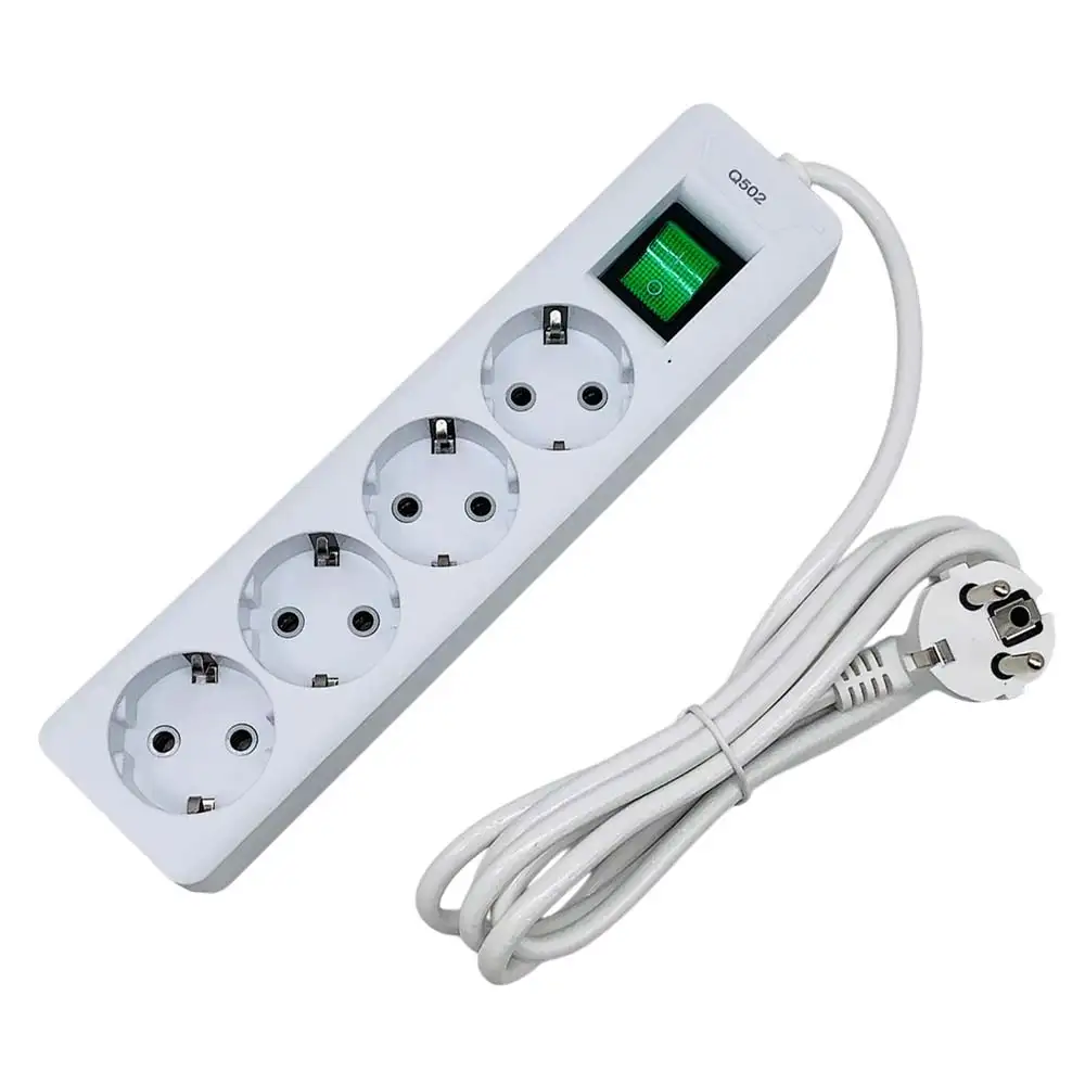 Multiprise Rallonge 4 Ports Prise AC 2000W avec interrupteur 1.8m Q502