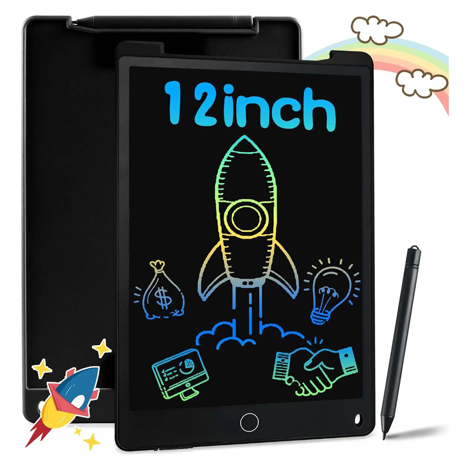 Ardoise Magique Tablette graphique 12" pour écrire, dessiner - Noir