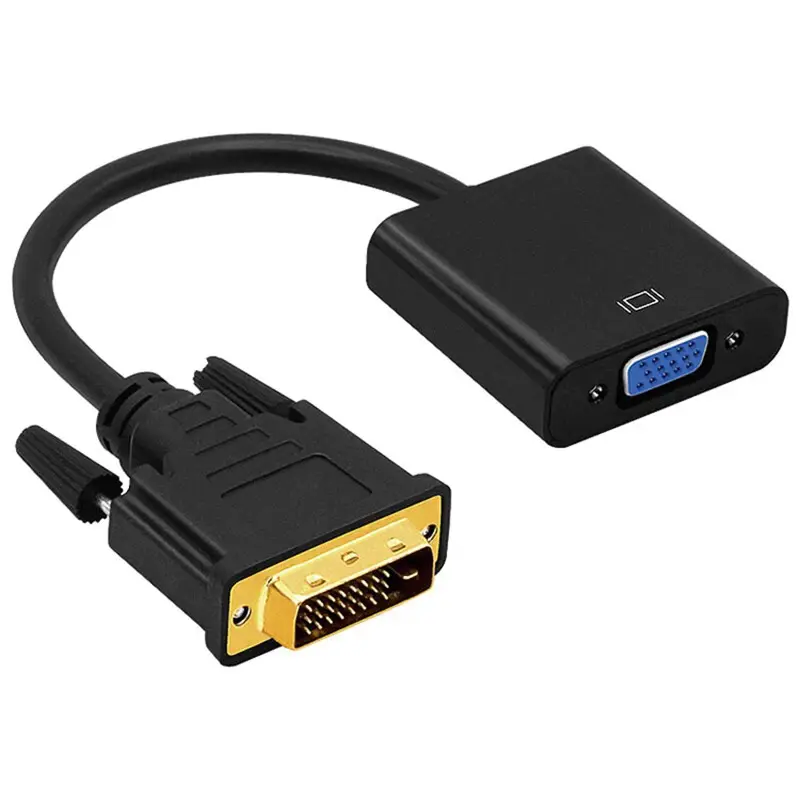 Convertisseur Adaptateur DVI-D mâle (24 + 1) vers VGA femelle 1080P FULL HD