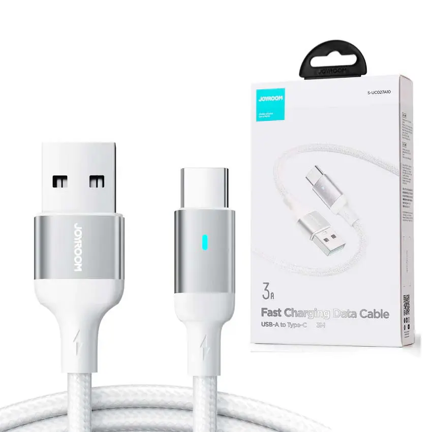 Cable de charge USB-A vers Type-c Joyroom S-UC027A10 3A 1.2m - Blanc