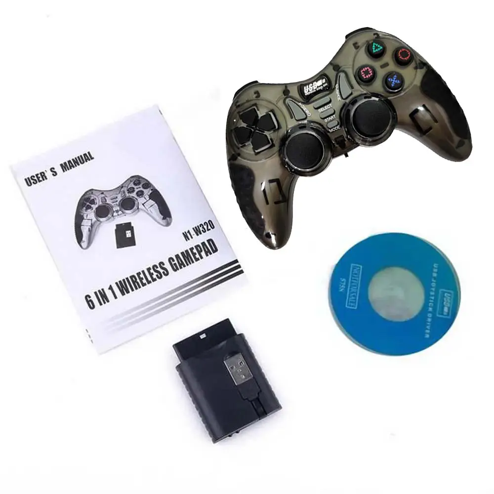 Manette de jeux Sans-fil 2.4ghz Multifonction 6 en 1 N1-W320 pour PS2 PS3 PC Android TV Box