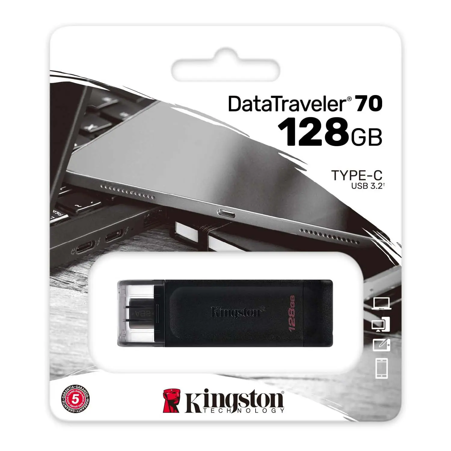Flash disk Disque Kingston Clés USB-C DataTraveler DT70 Type-c 3.2 128GB