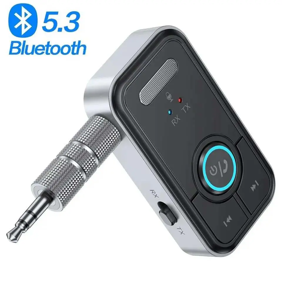 Emetteur Recepteur Audio sans-fil Bluetooth 5.3 AUX Jack 3.5mm pour haut parleur, casque, auto