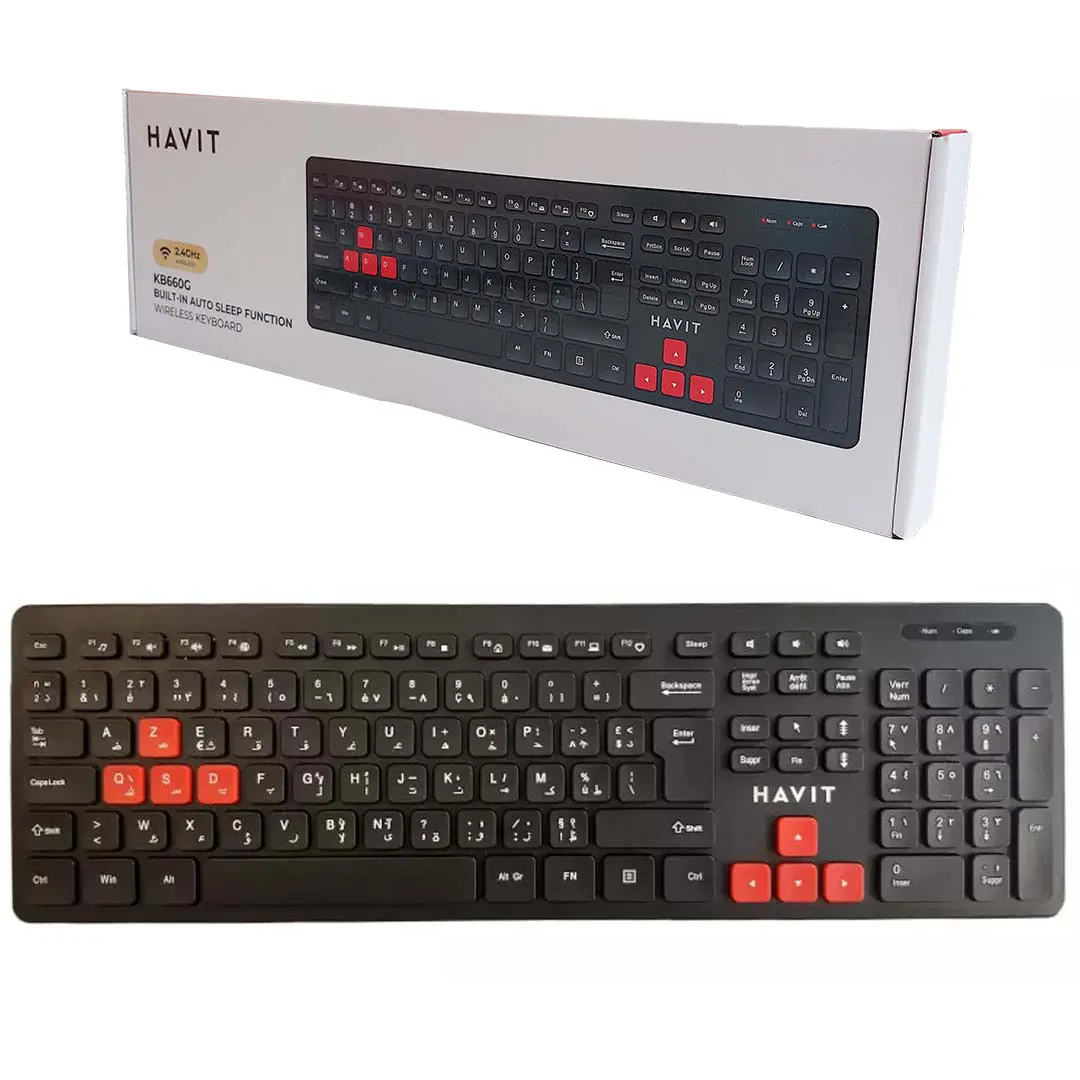 Clavier sans-fil 2.4GHz HAVIT KB660G