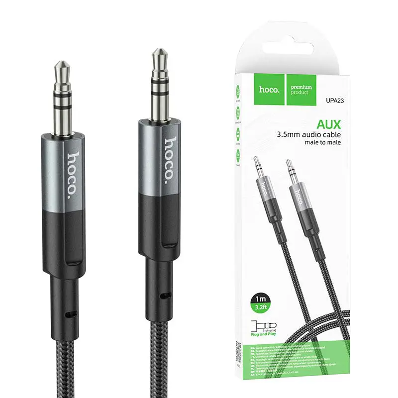 Cable AUX 3.5mm audio mâle vers mâle tressé HOCO UPA23 1m