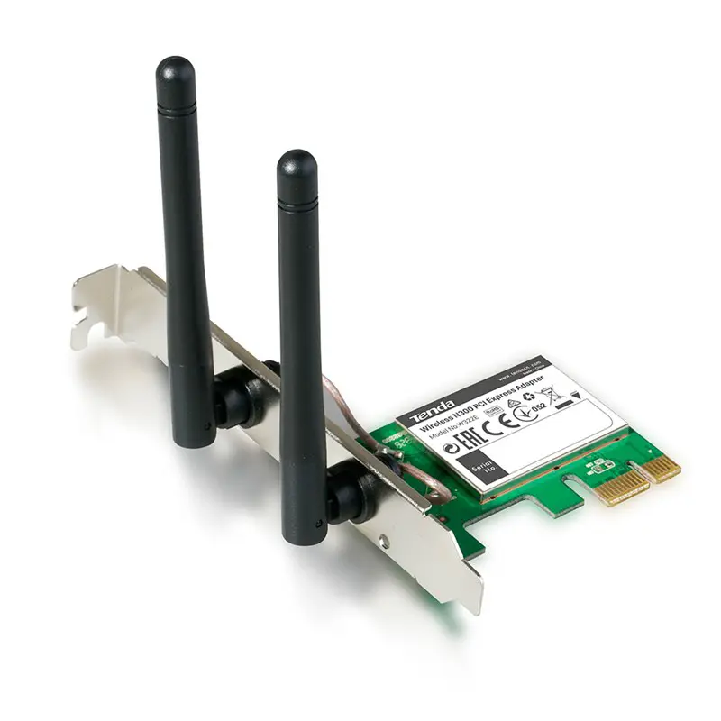 Carte Réseau WiFi Adaptateur TENDA W322E PCI EXPRESS PCI-E WI-FI N300 2 ANTENNES