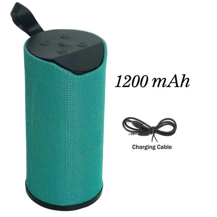 Haut-parleur Baffle portable sans-fil Bluetooth AUX Micro SD USB TG113 - Vert