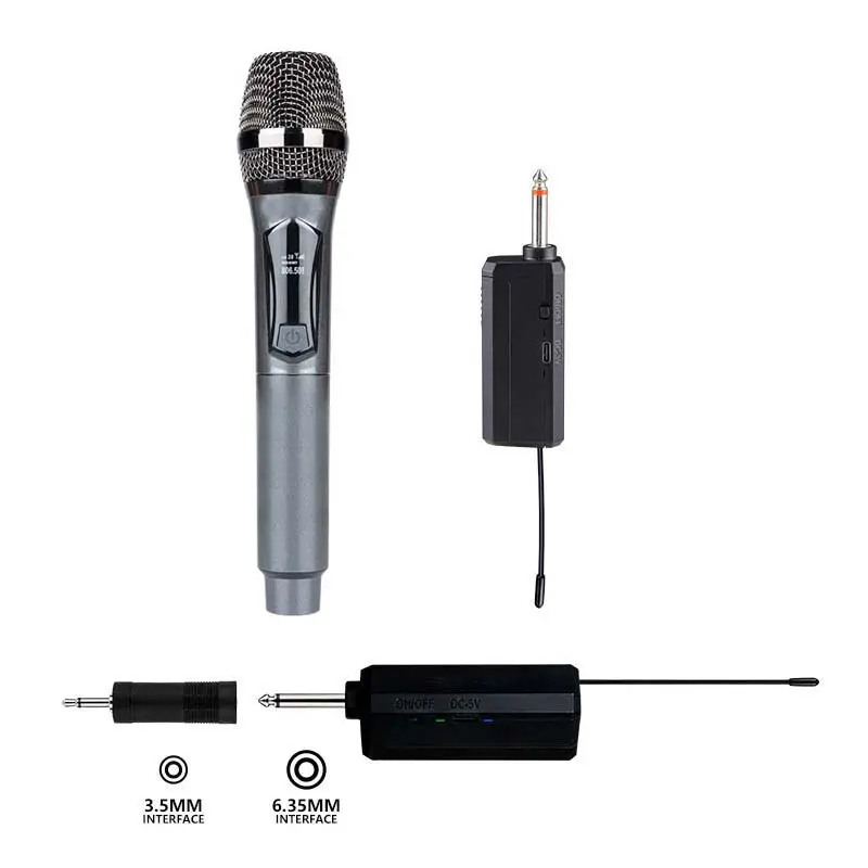 Microphone professionnel Studio sans-fil à condensateur Rechargeable TTD-M10/ZH-18M - Gris