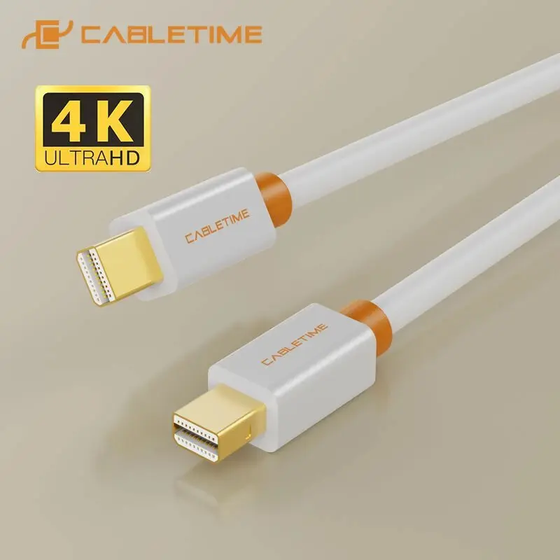 Cable Thunderbolt Mini DP vers Mini DP Displayport pour Macbook/Mac Lenovo Dell 4K display C051 CABLETIME 1.8m