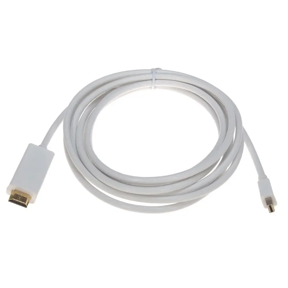 Câble Adaptateur Convertisseur Mini Displayport DP mâle Thunderbolt vers HDMI mâle 1080P 1.8m