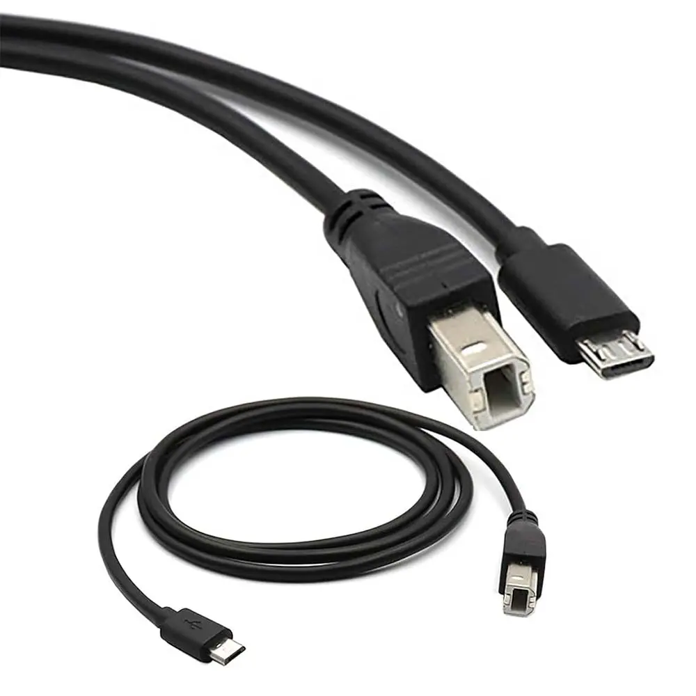 Câble imprimante Micro USB vers USB type-B (USB-B) 1.5m OTG pour imprimante, scanner, Smartphone, Android