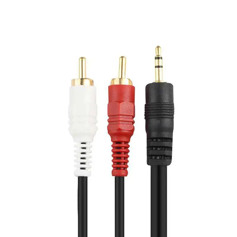 Câble Convertisseur Jack Aux 3.5mm mâle vers to AV 2 x RCA mâle 1.5m 3m 5m 10m