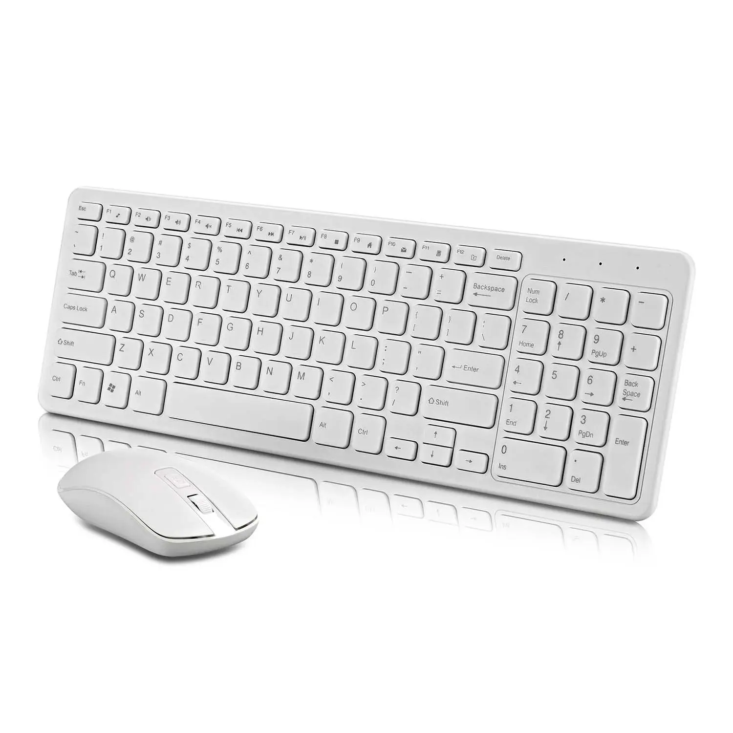 Ensemble clavier souris sans-fil 2.4ghz GKM520 - Blanc