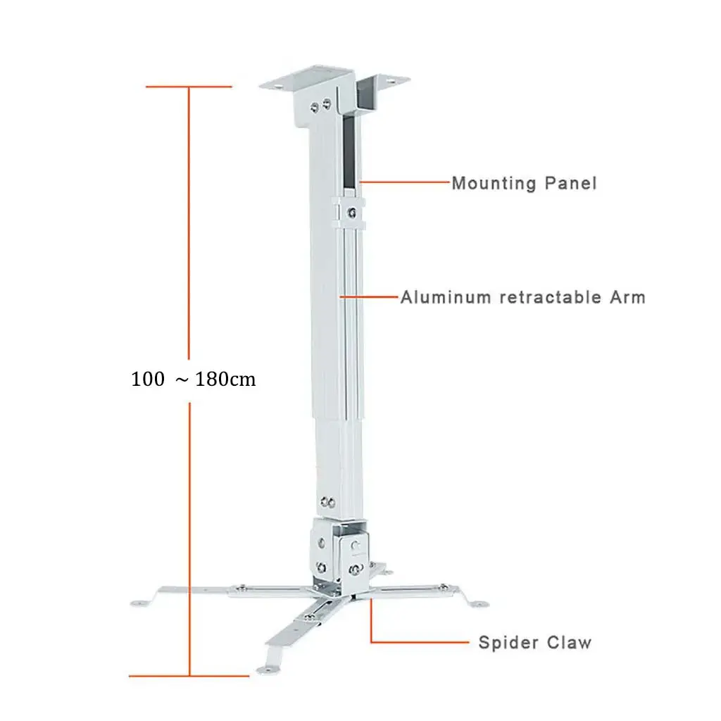 Support Plafond et murale DATASHOW Projecteur universel ajustable 100-180cm en aluminium