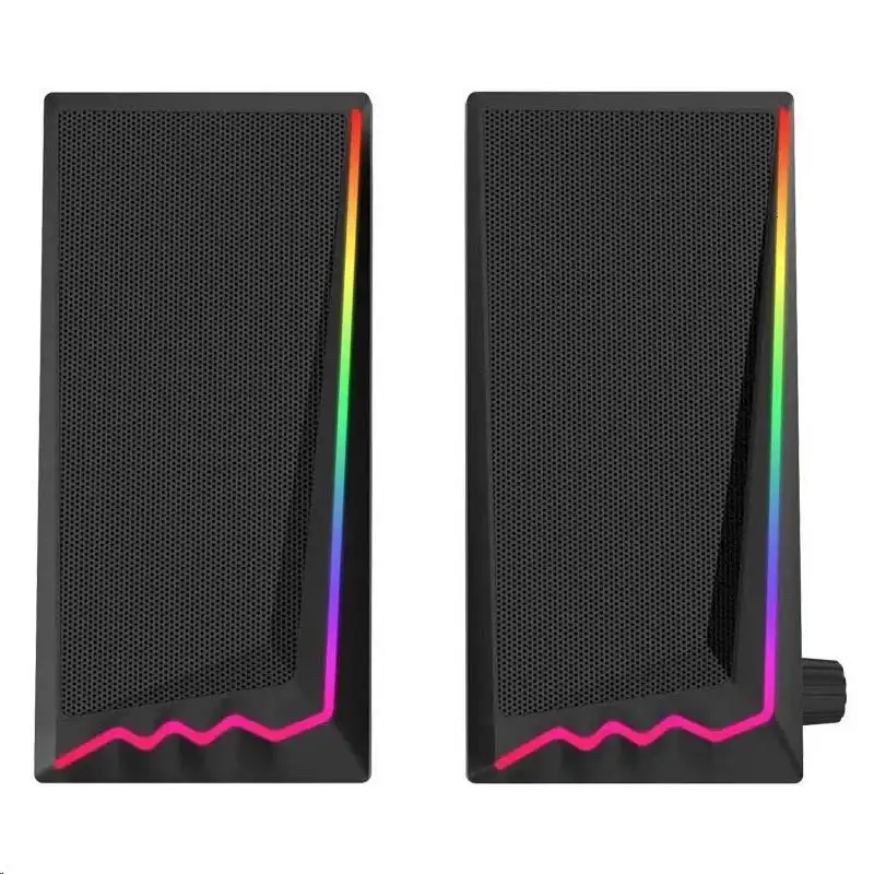Haut parleur Baffle Filaire AUX Jack 3.5mm USB RGB SD162 pour ordinateur de bureau PC