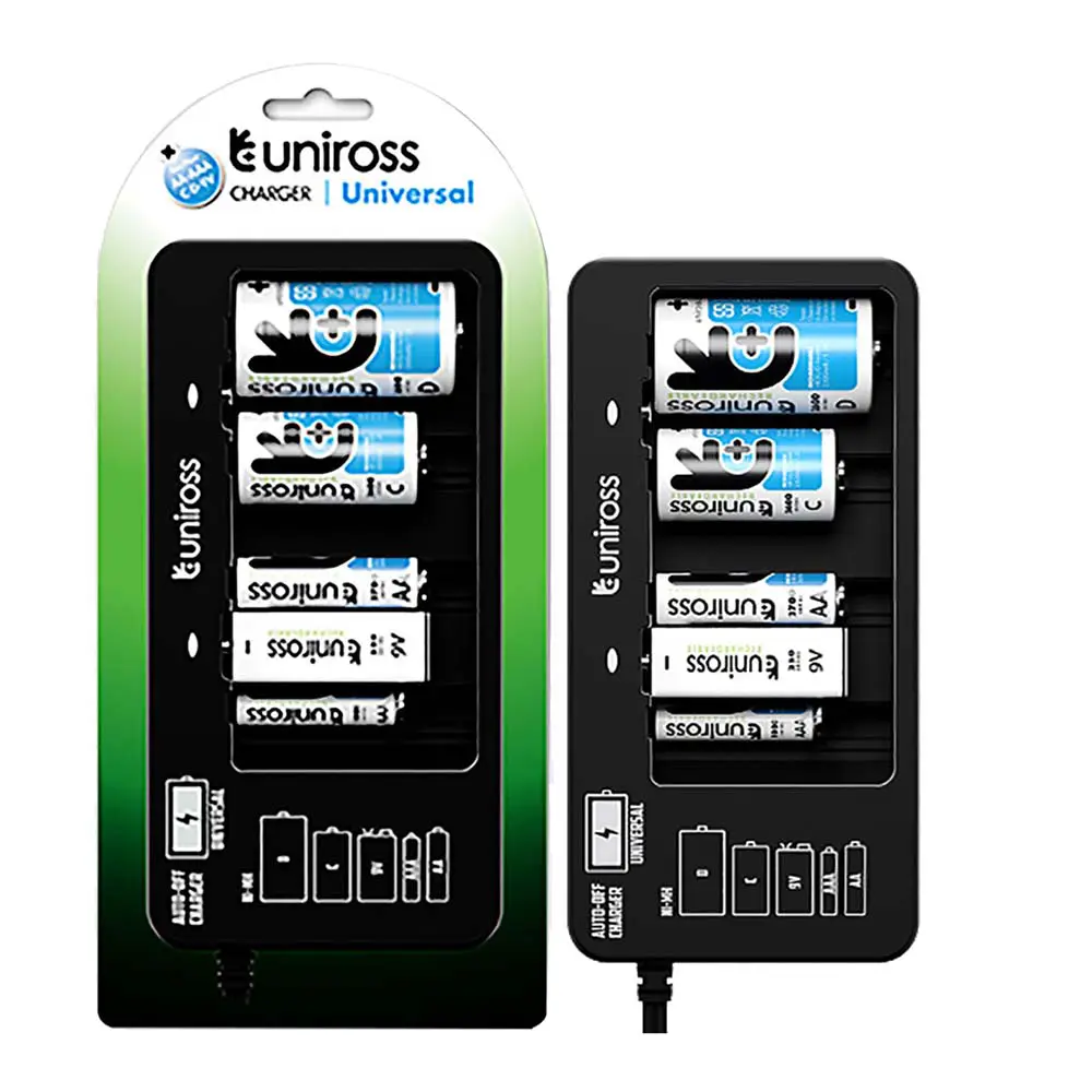 Chargeur de pile Universel Uniross AA AAA C D 9V UCW005