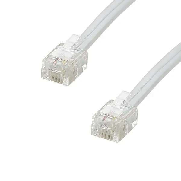 Câble fil téléphonique RJ11 mâle pour téléphone fixe vers routeur modem 1m 2m