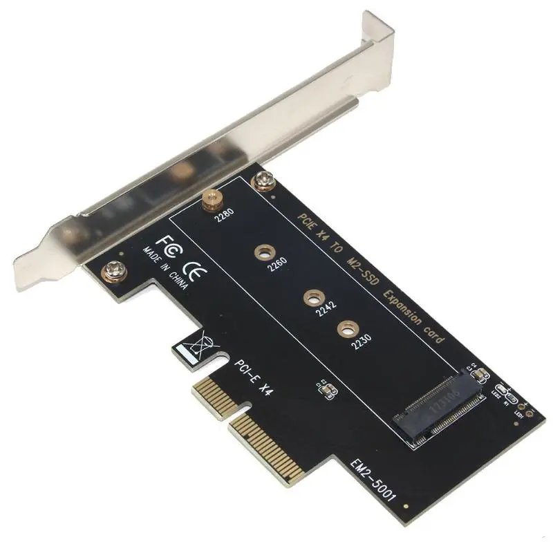 Carte d'extension PCI express PCI-E X4 vers M.2 NVME SSD 2230-2280