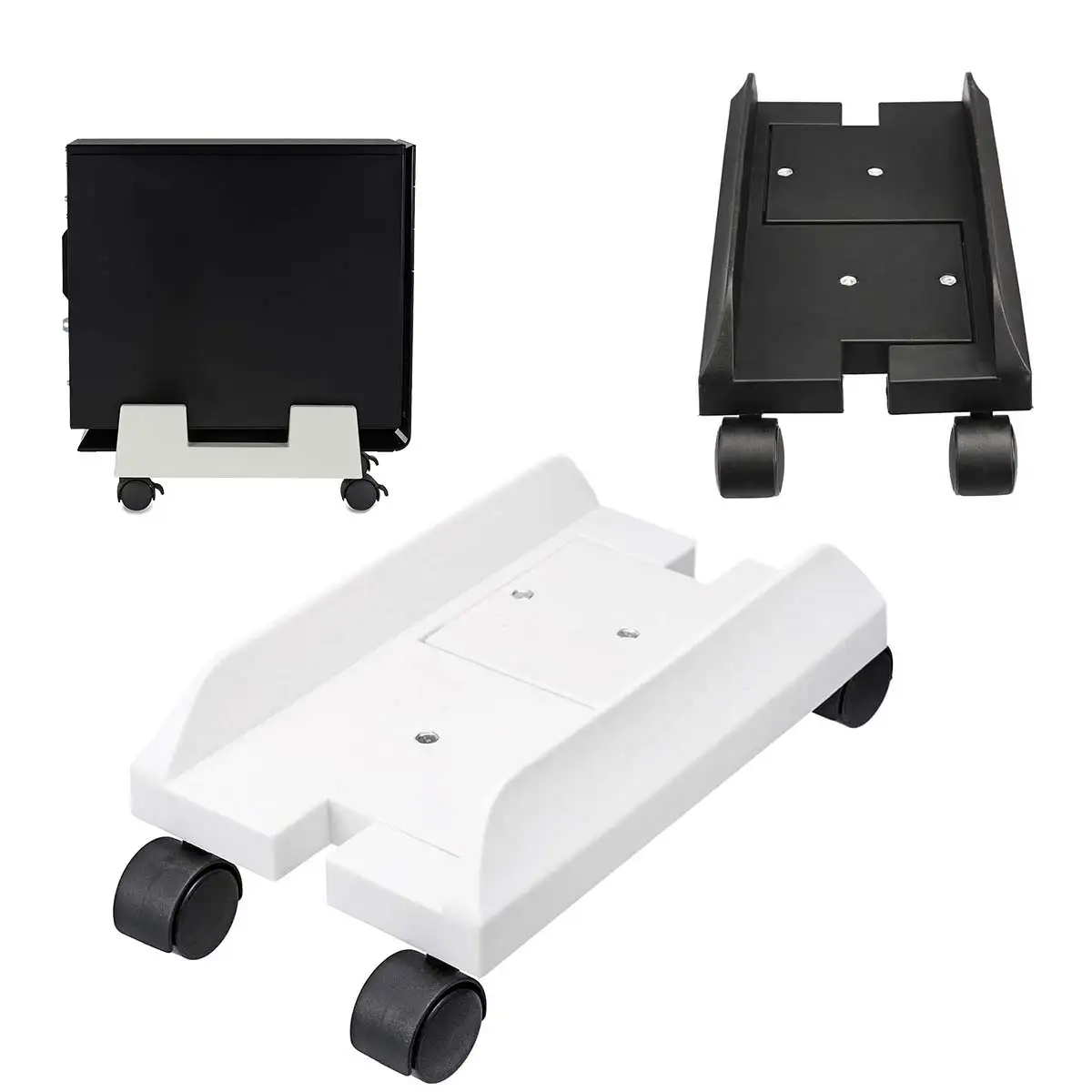 Support unité central PC Amovible Réglable avec 4 roues