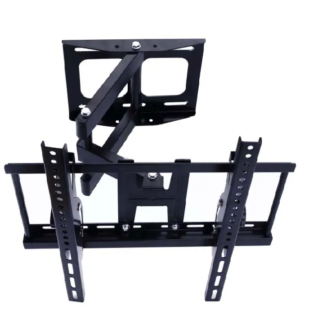 Support mural universel pour TV avec bras télescopique rotatif réglable avec inclinaison de 26 à 55 pouces supporte jusqu'à 50kg D40