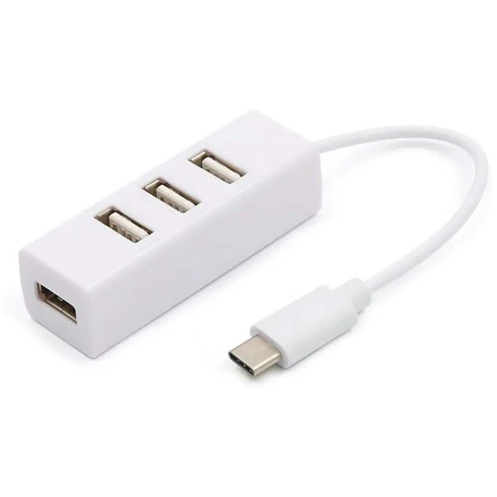 Adaptateur HUB type-c vers 4 ports USB 2.0 480mbps - Blanc