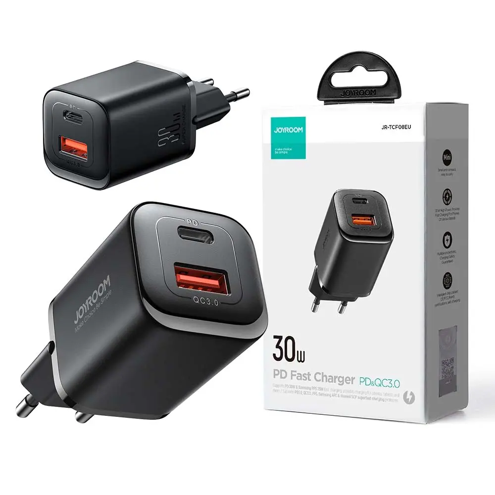 Chargeur Joyroom JR-TCF08EU Speed ​​Series 30W PD/QC/AFC/FCP double port USB-C PD USB-A
