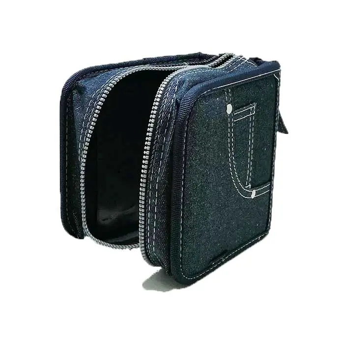Pochette etui pour CD DVD de haute qualité en jean Virtex - Capacités 64