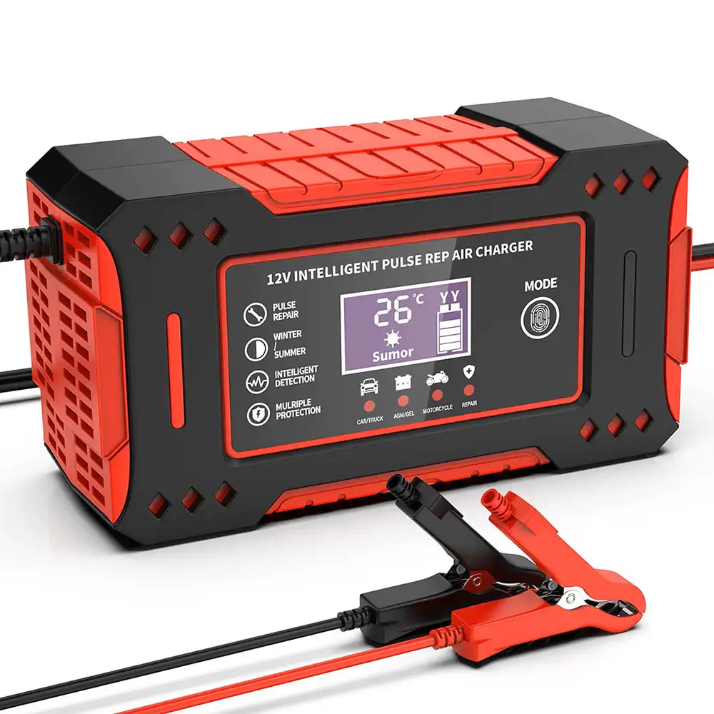 Chargeur Intelligent rapide de batterie de voiture AUTO LCD, réparation SnapPulse, acide de plomb AGM 12v 6A