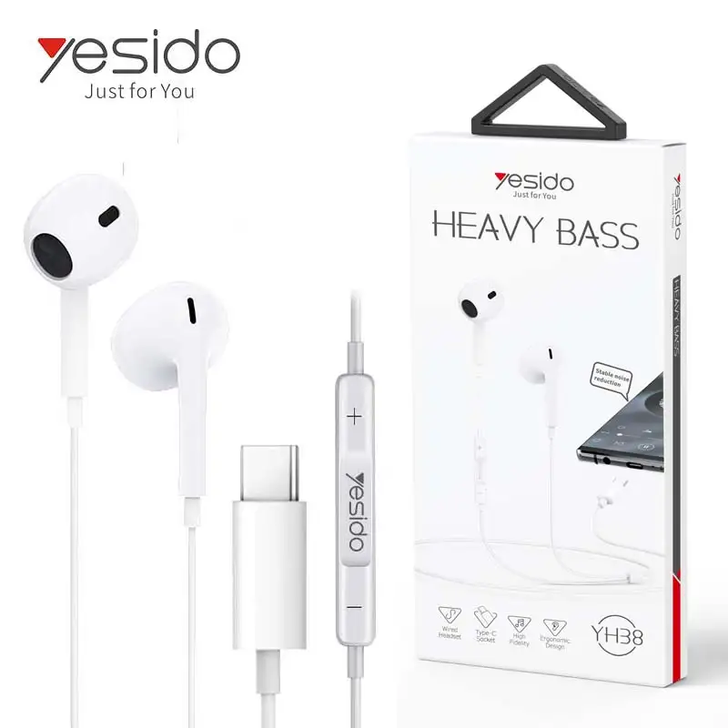 Yesido YH38 Écouteurs Filaire USB-C avec Microphone Intégré