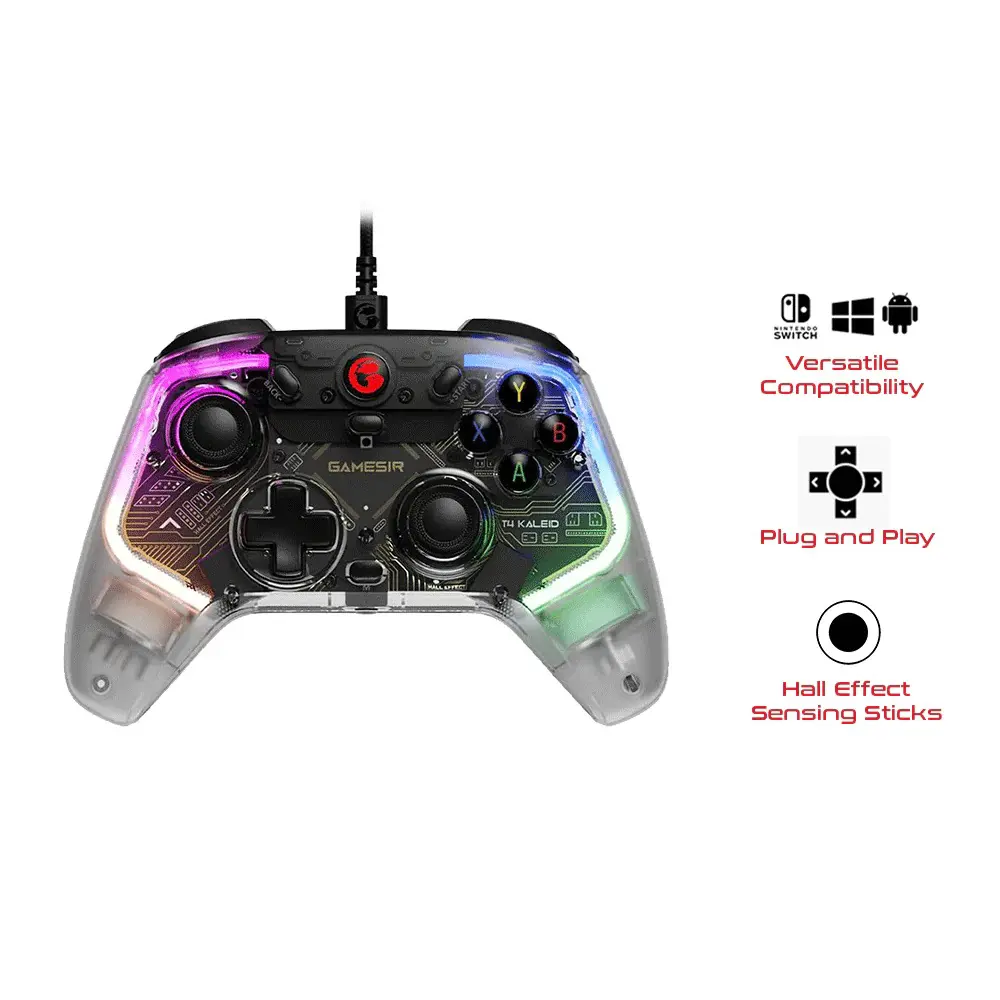 Manette GameSir T4 KALEID filaire USB Multi-plateforme pour PC ANDROID SWITCH TV BOX