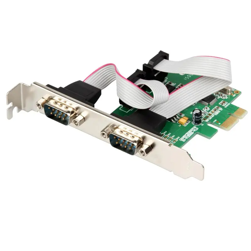 Carte d'extension PCI express PCI-E 2 * Serial RS232 COM DB9 X1