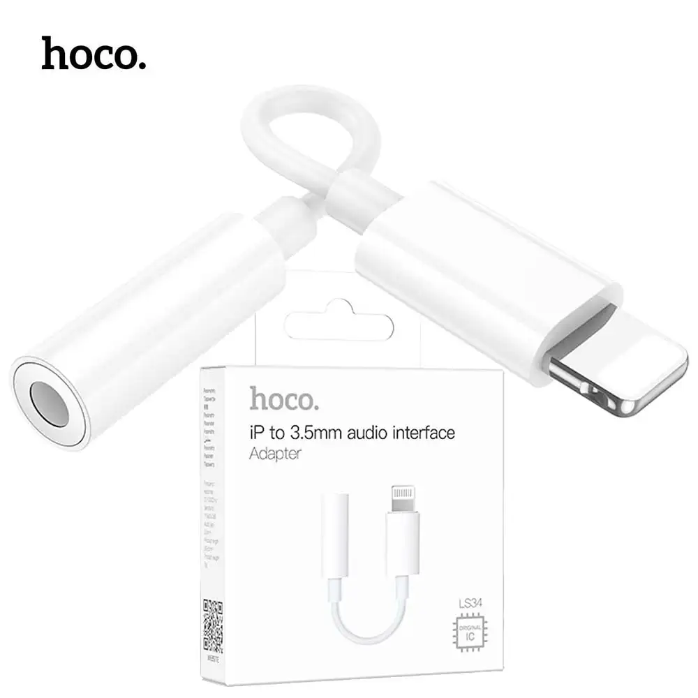 HOCO LS34 Adaptateur Audio Iphone Lightning IP Vers AUX 3.5mm Jack