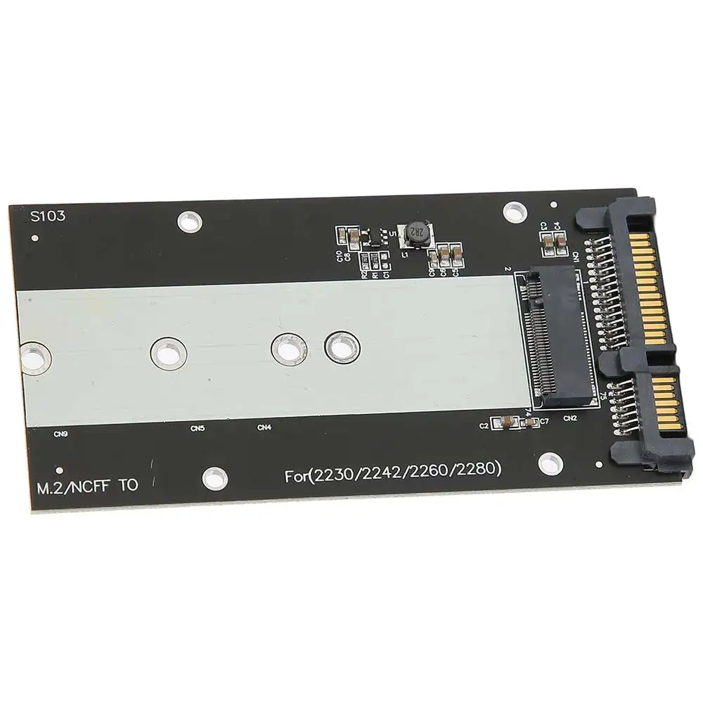 Adaptateur Convertisseur M.2 NGFF SATA 2230/2242/2260/2280 vers SATA 3 SSD 2.5 pouces