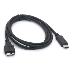Câble Type-c USB-C mâle Vers USB 3.0 Micro B mâle disque dur externe - 1m