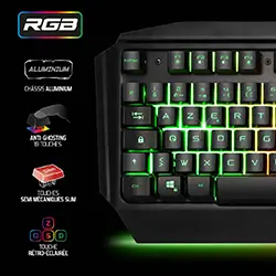 Pack Gaming 3 en 1 Spirit of gamer ULTIMATE 500 CLS-MK500 RGB Clavier souris Tapis de souris