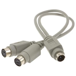 Câble Adaptateur Splitter PS2 Mini-DIN 6 broches Màle vers 2 x Femelle
