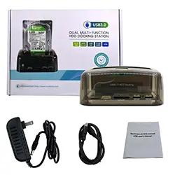 Station d'accueil Dockstation Docking Dual HDD 3.5″ 2.5″ SATA IDE USB 3.0 S8