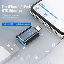 Adaptateur OTG Lightning vers USB 3.0 Femelle pour iphone Ipad iOS 13 et versions ultérieures