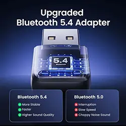 Adaptateur Dongle USB Bluetooth 5.4 Ugreen pour PC, récepteur audio, émetteur, Clavier