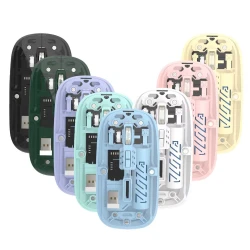 Souris sans-fil Transparente 2.4Ghz + Bluetooth Rechargeable
